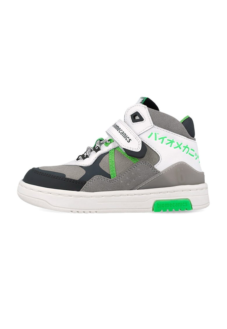 Pantofi sport mid-cut cu insertii de piele intoarsa