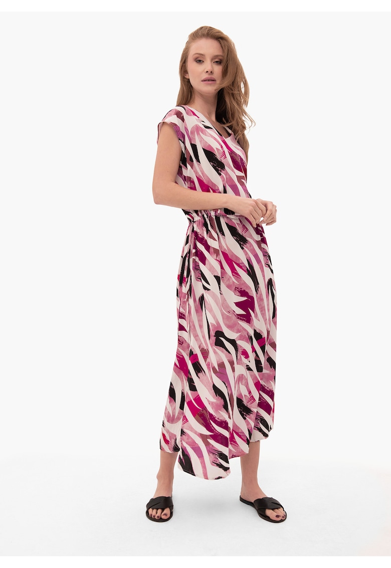 Rochie de vara G-Milos - roz/alb/negru