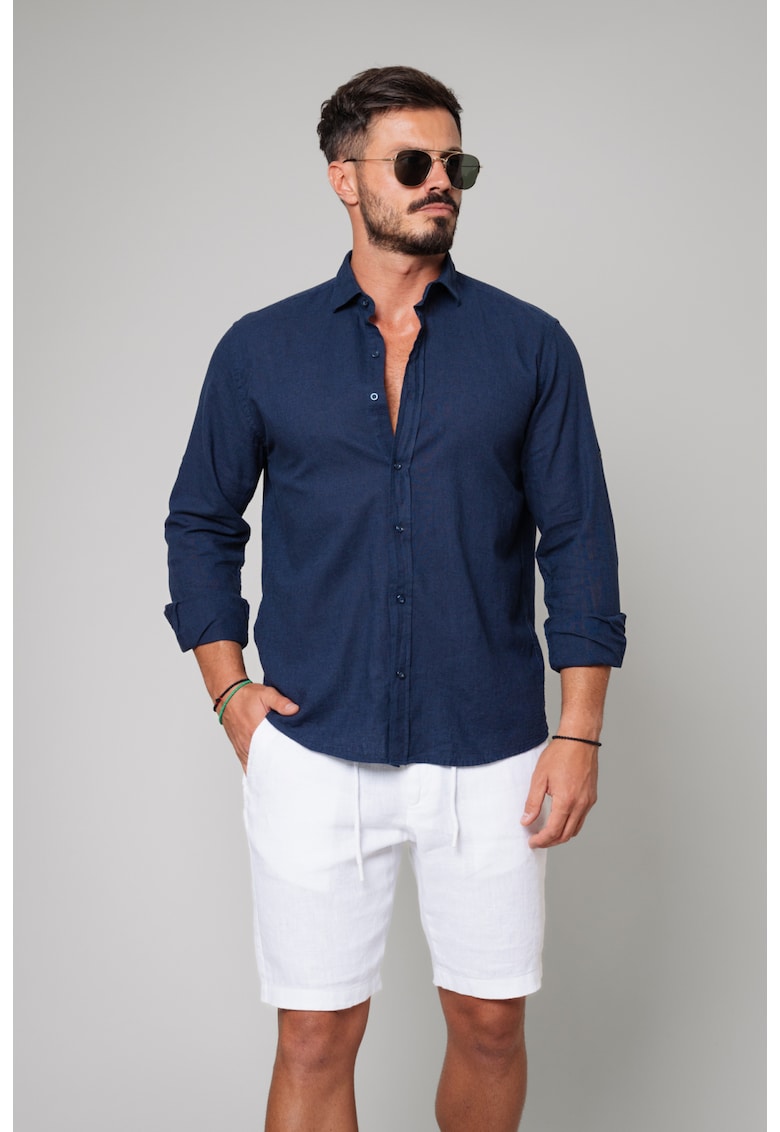 Camasa dIn 100% In Navy New 17530 - Bleumarin