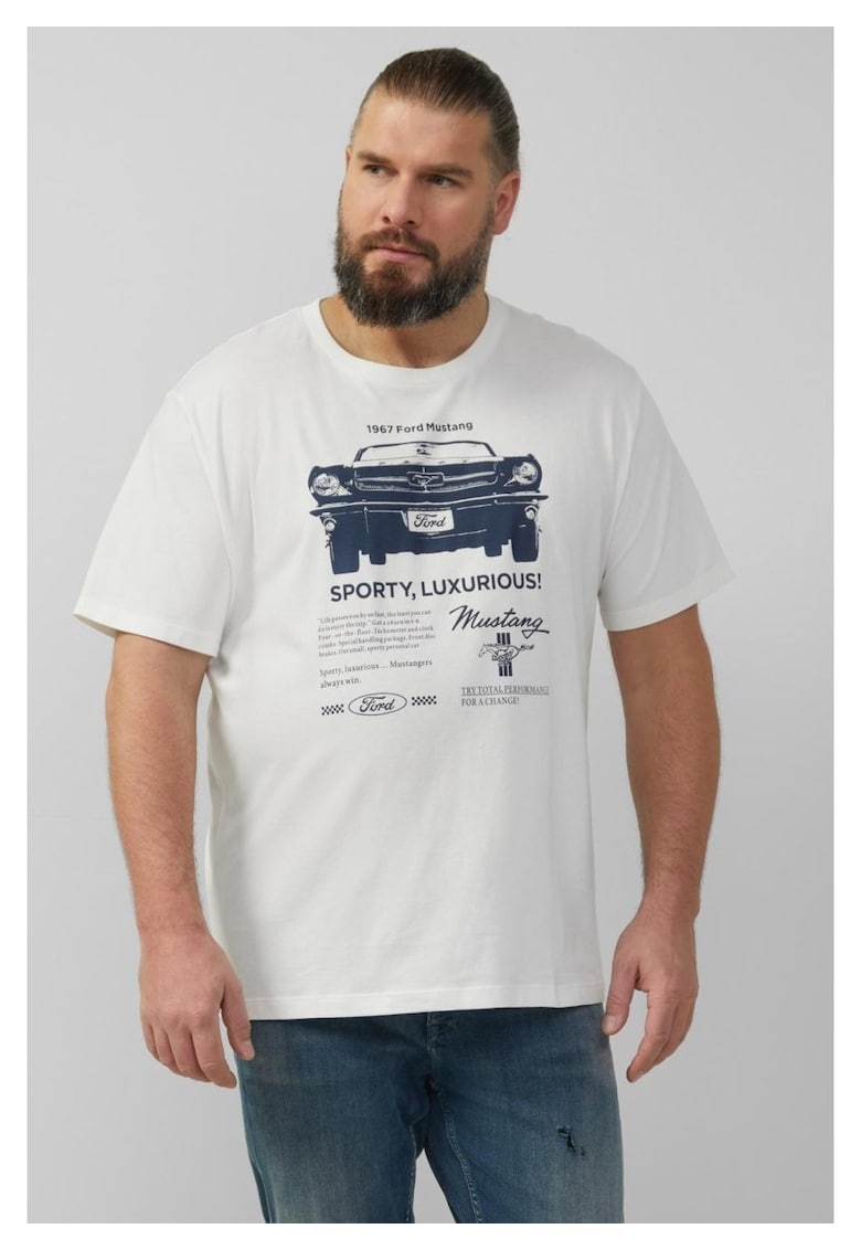 Big Sizes Tricou barbati big sizes cu imprimeu Ford® - decolteu la baza gatului