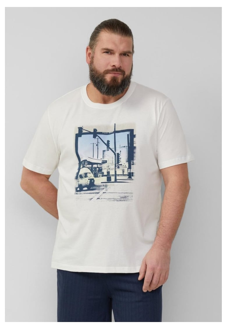 Big Sizes Tricou barbati big sizes cu imprimeu foto - decolteu la baza gatului si croiala Regular Fit