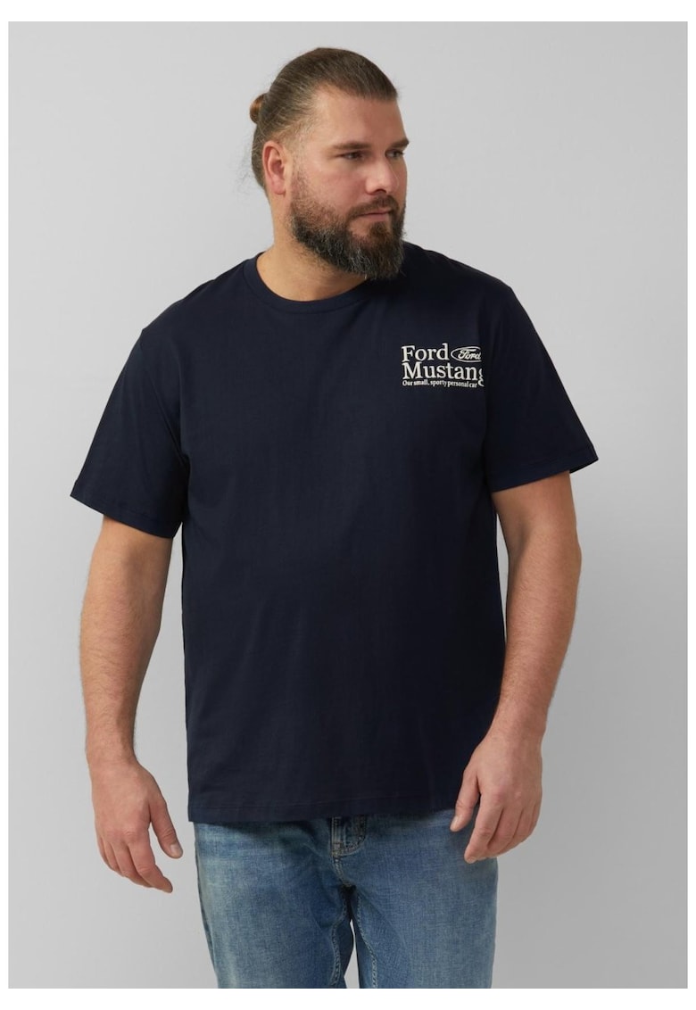 Big Sizes Tricou barbati big sizes cu imprimeu Ford® - decolteu la baza gatului - bleumarin inchis