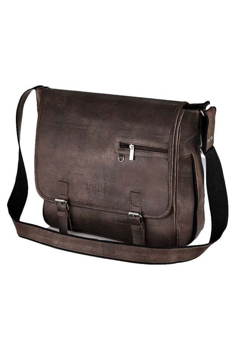 Geanta barbateasca casual de umar S12 Maro Inchis