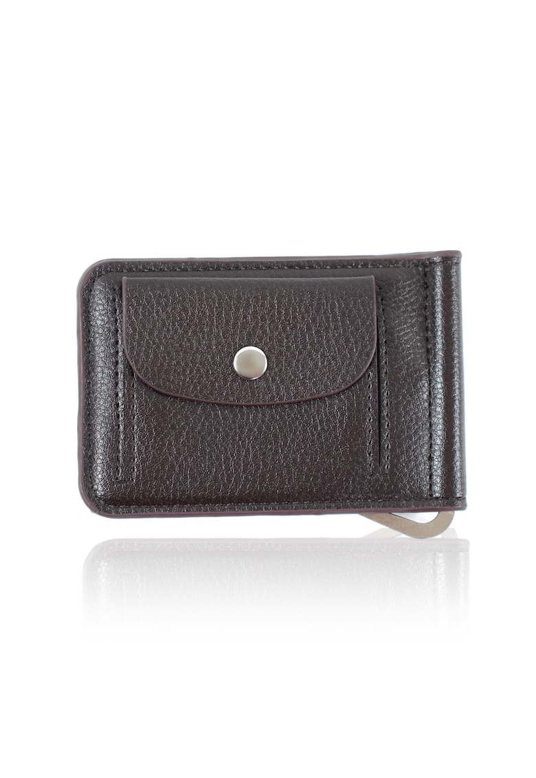 Portofel SW37 - piele naturala - maro - 11 - 5x7 - 5 cm