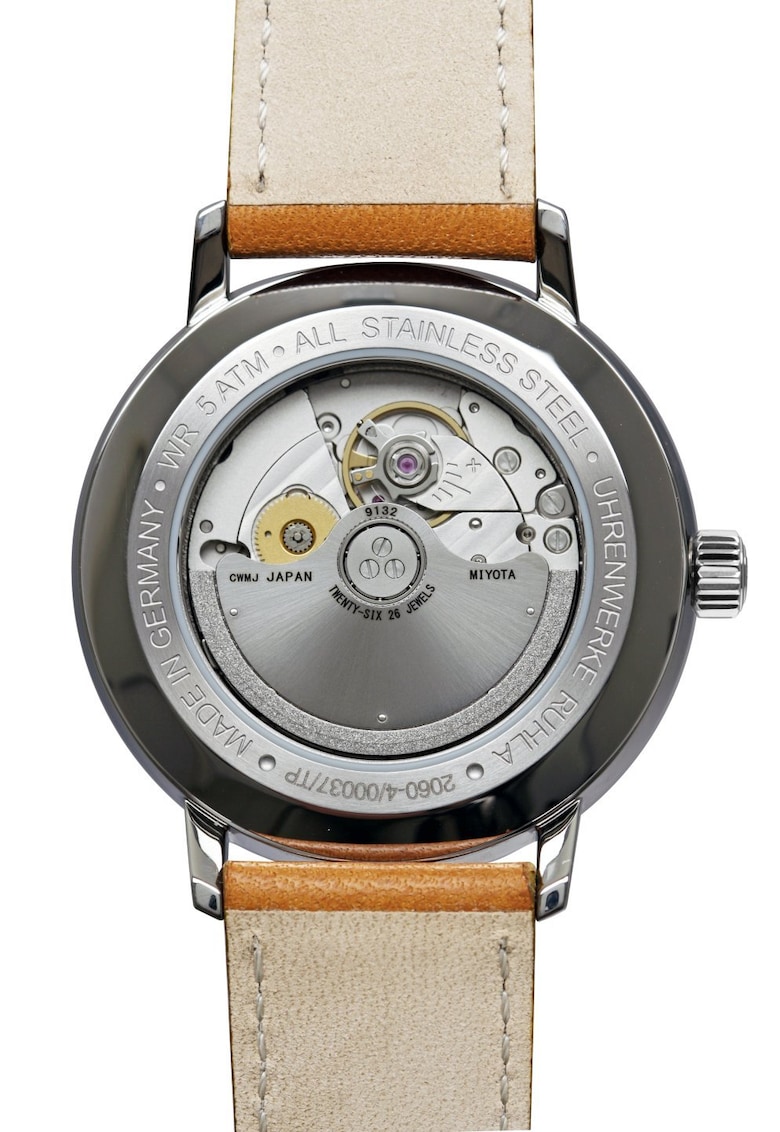 Ceas barbatesc Bauhaus 20604 - 41mm - verde - curea din piele 20mm