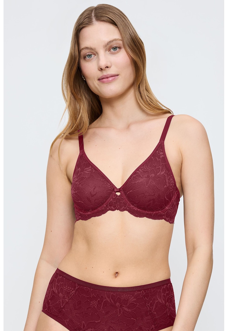 Sutien cu sustinere metalica Charm - Visiniu