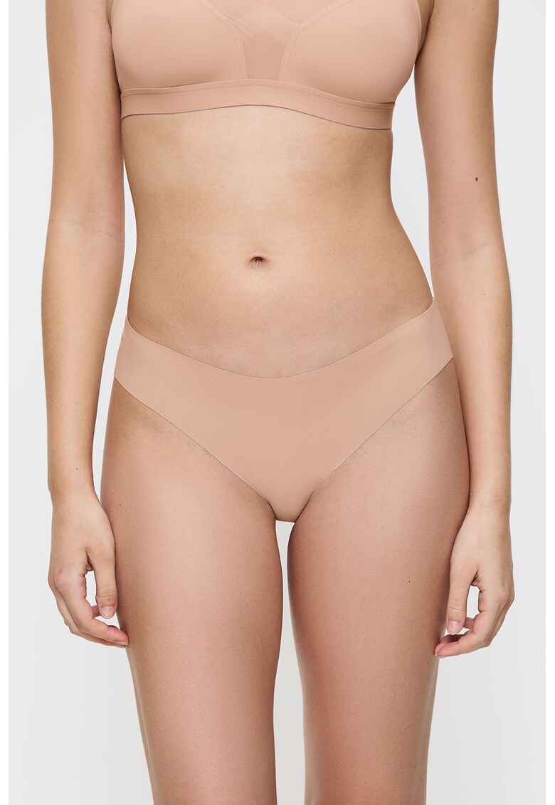 Chiloti cu model uni Smart invisible - Bej deschis