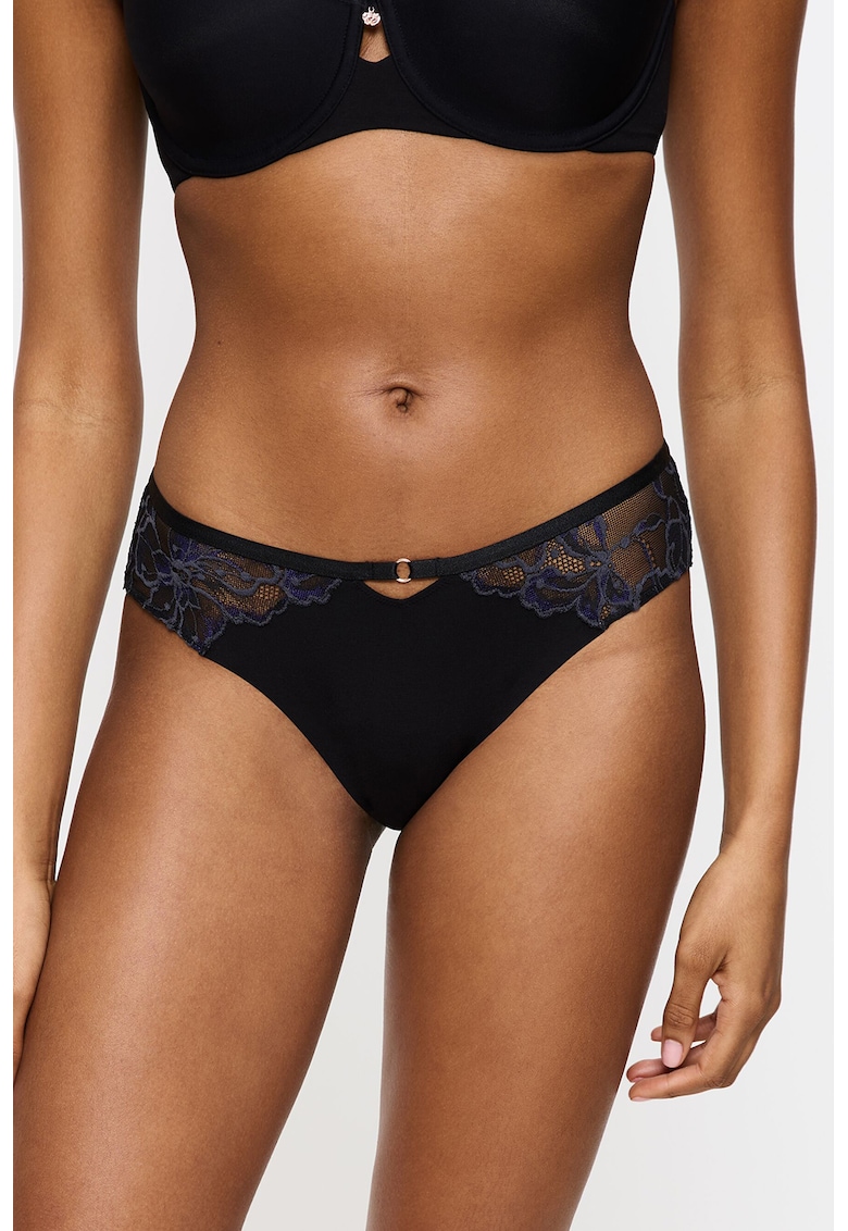 Chiloti brazilieni din amestec de lyocell cu garnituri din dantela