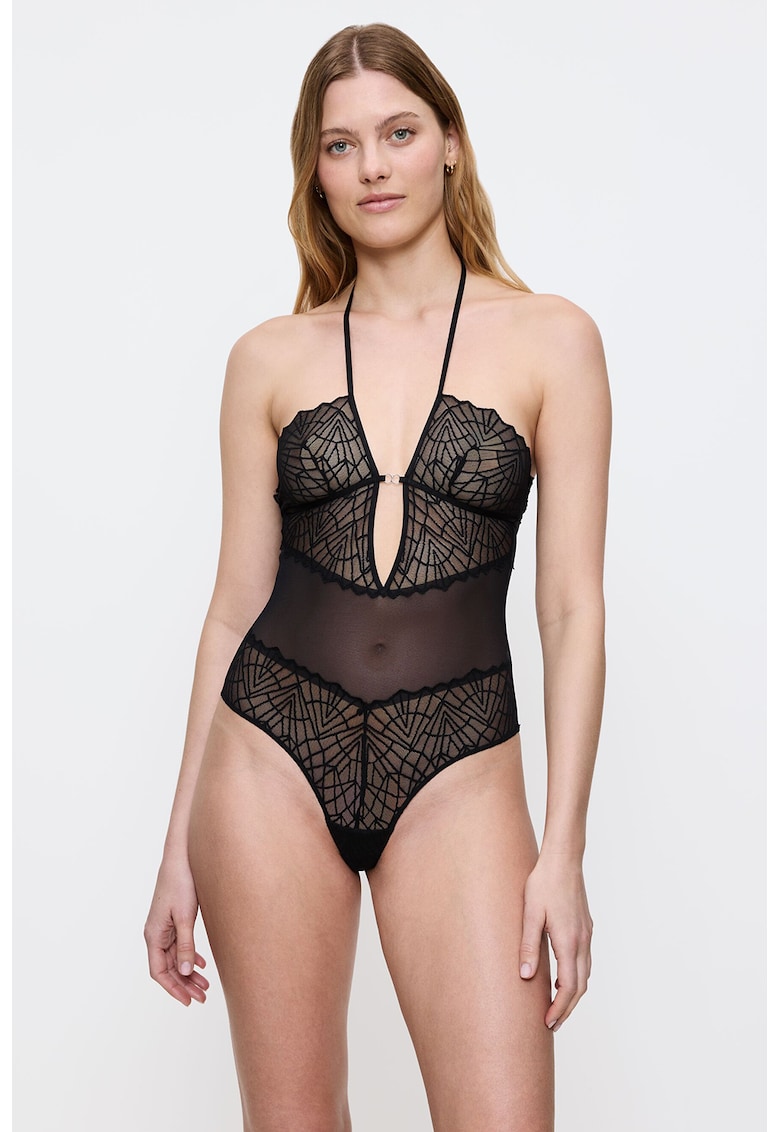 Body cu segmente din plasa Sexy Body