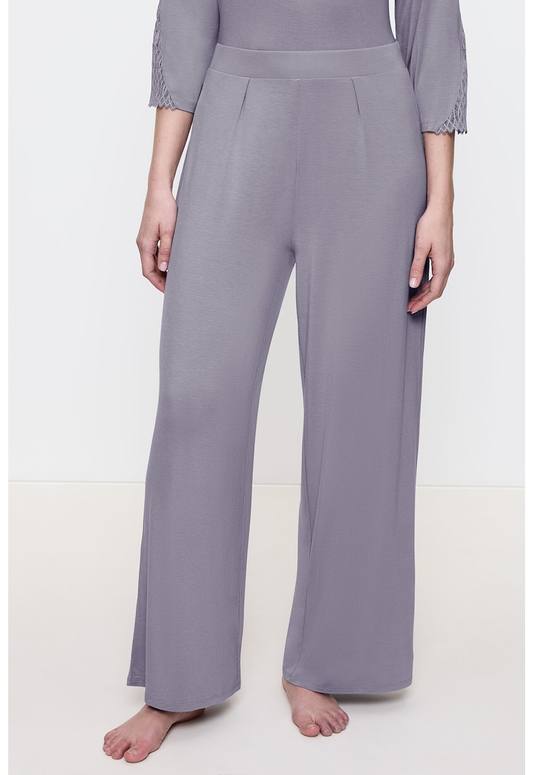 Pantaloni de pijama din amestec de modal cu croiala ampla
