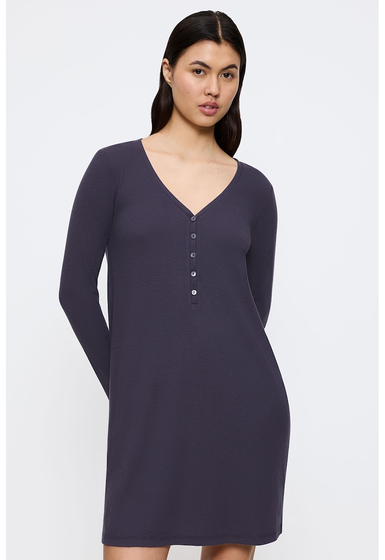 Camasa de noapte lejera cu decolteu in V