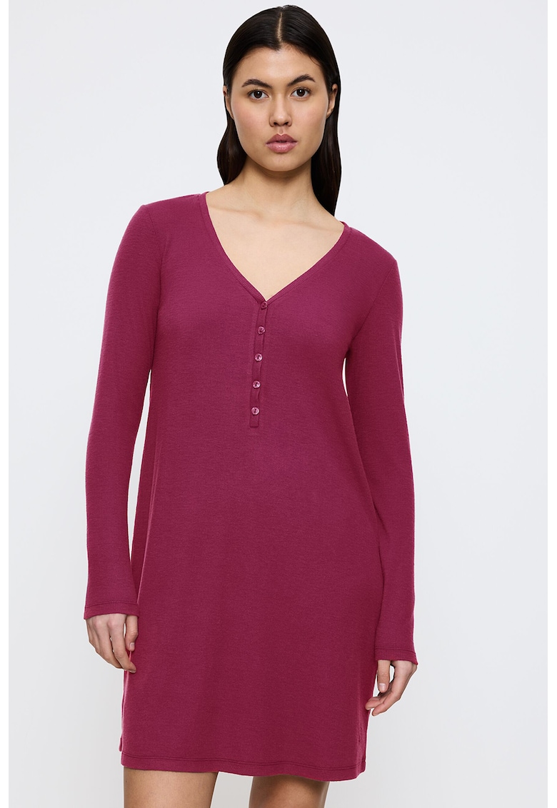 Camasa de noapte lejera cu decolteu in V