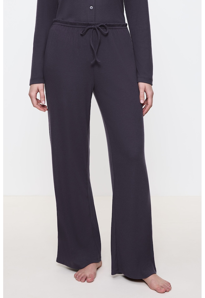 Pantaloni lejeri de pijama cu snur de ajustare in talie Pantaloni lejeri de pijama cu snur de ajustare in talie