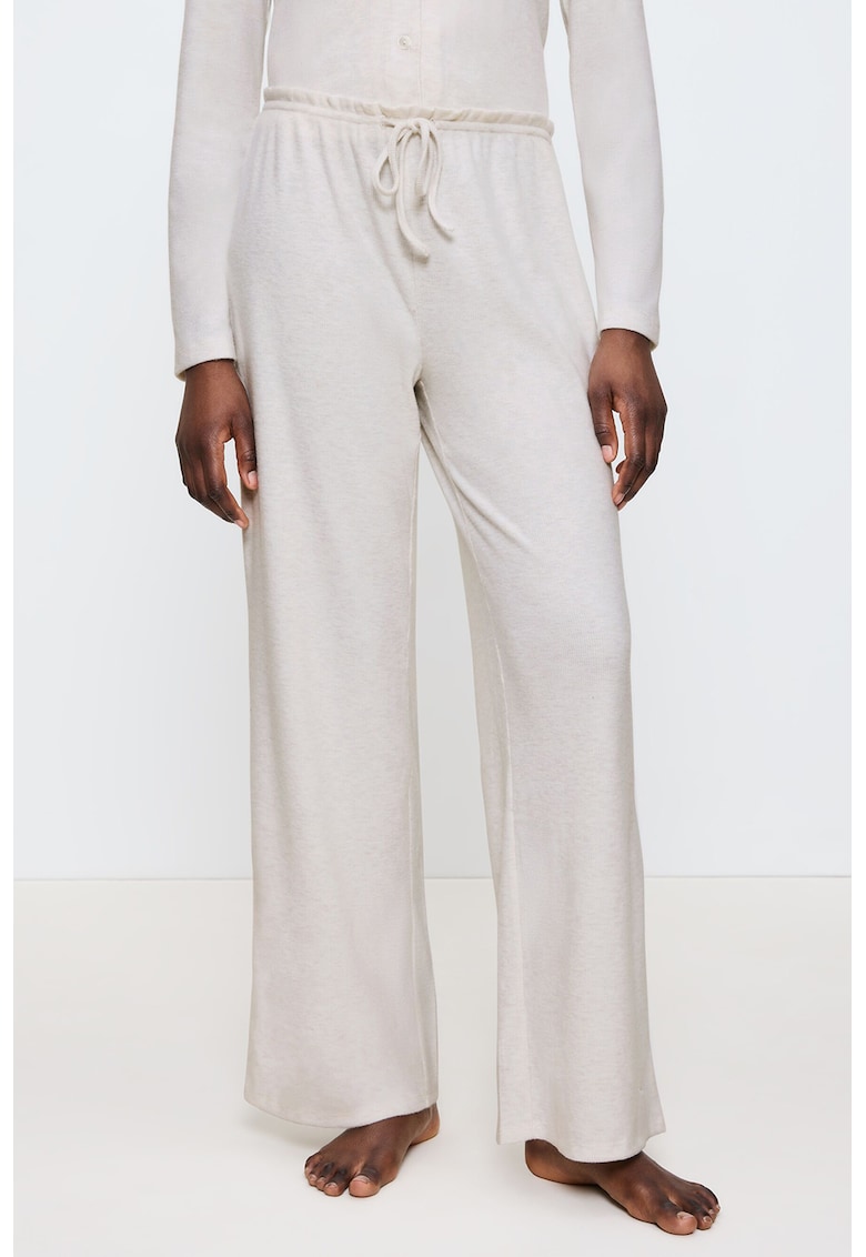 Pantaloni lejeri de pijama cu snur de ajustare in talie Pantaloni lejeri de pijama cu snur de ajustare in talie