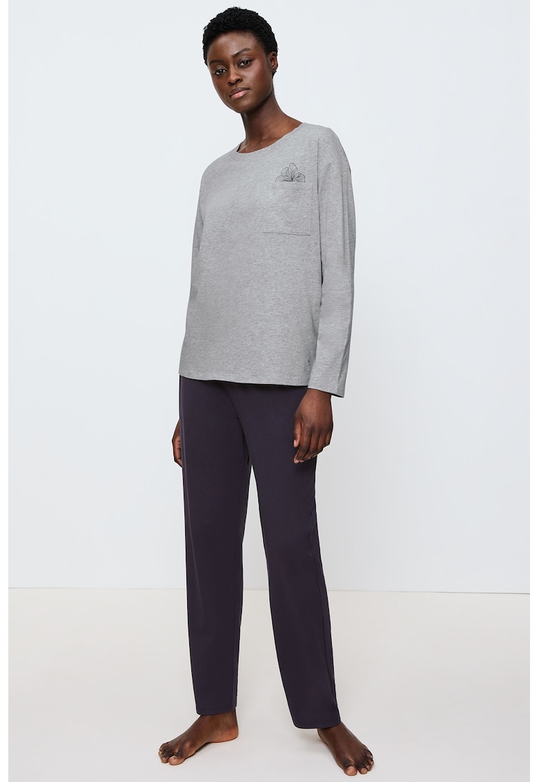 Pijama lejera lunga din bumbac Pijama lejera lunga din bumbac