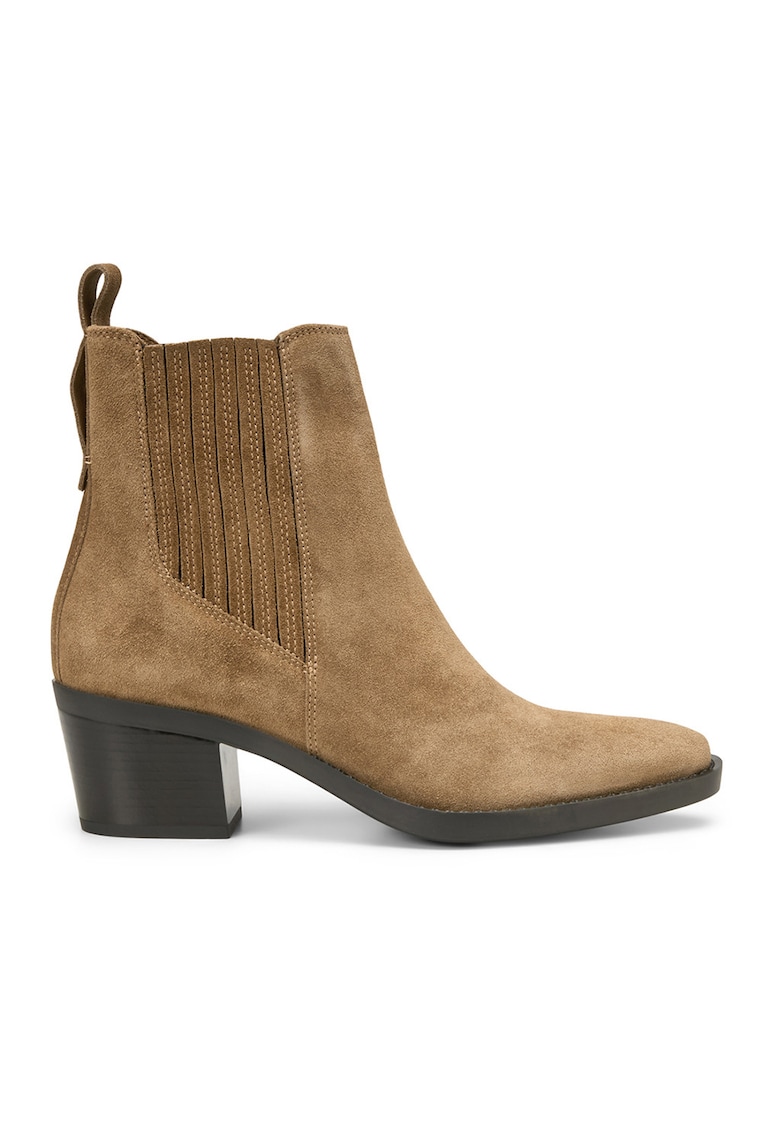 Botine cowboy de piele intoarsa