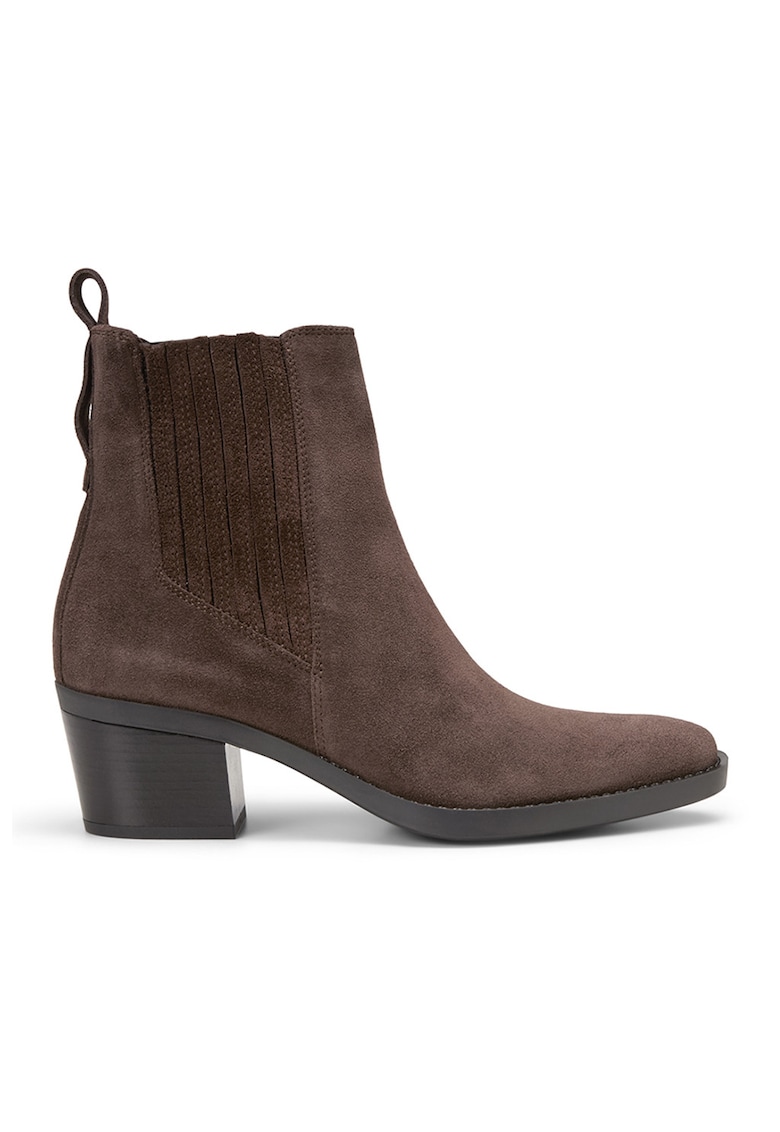 Botine cowboy de piele intoarsa