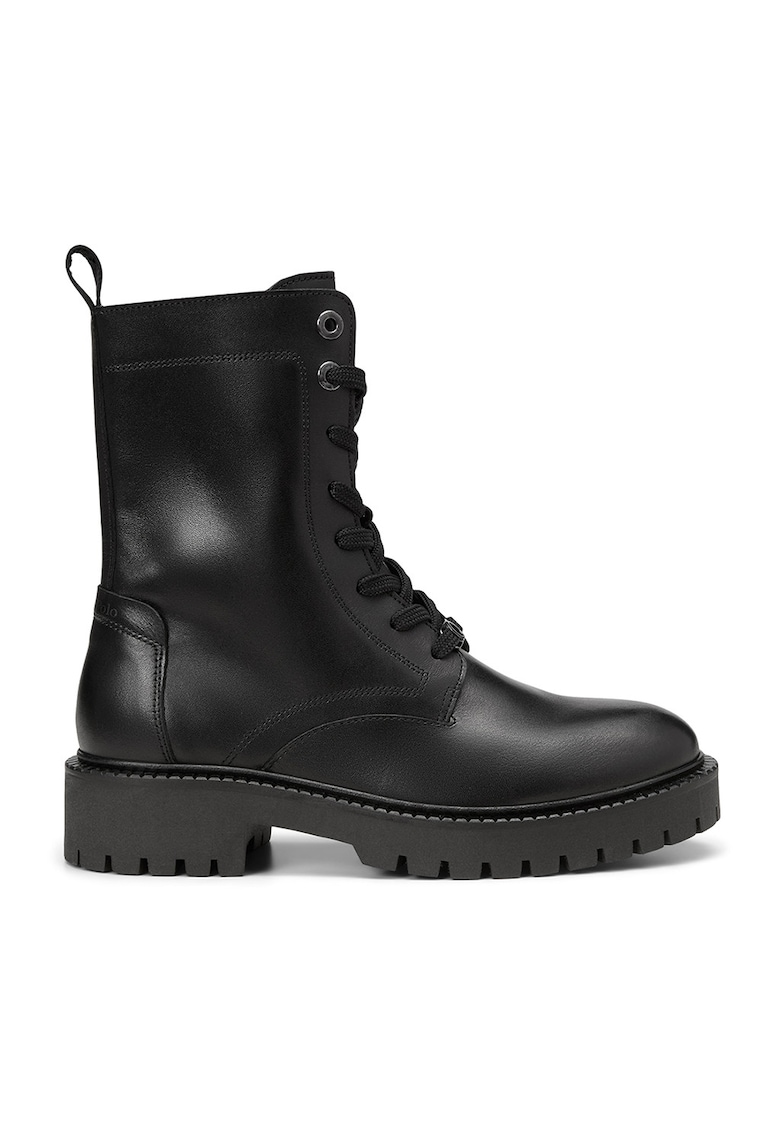 Cizme de piele cu fermoar