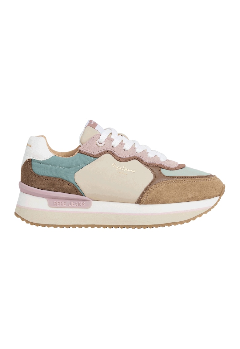 Pantofi sport din piele intoarsa si material textil Pantofi sport din piele intoarsa si material textil