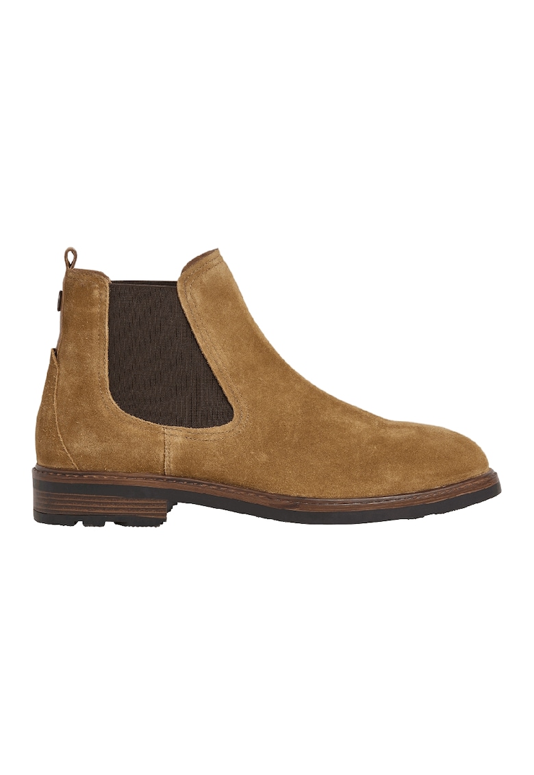 Ghete Chelsea din piele intoarsa - Caramel