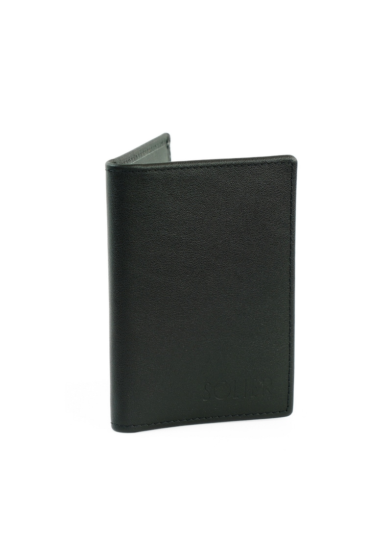 Cardholder elegant din piele pentru carduri SW45 Negru