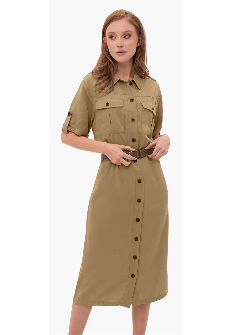 Rochie-camasa safari G-Hana - bej - Bej