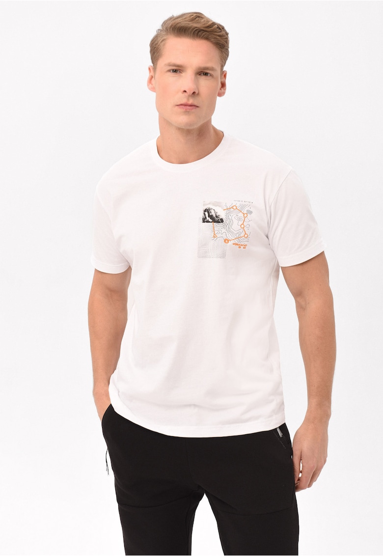 Tricou pentru barbati T-Map - alb