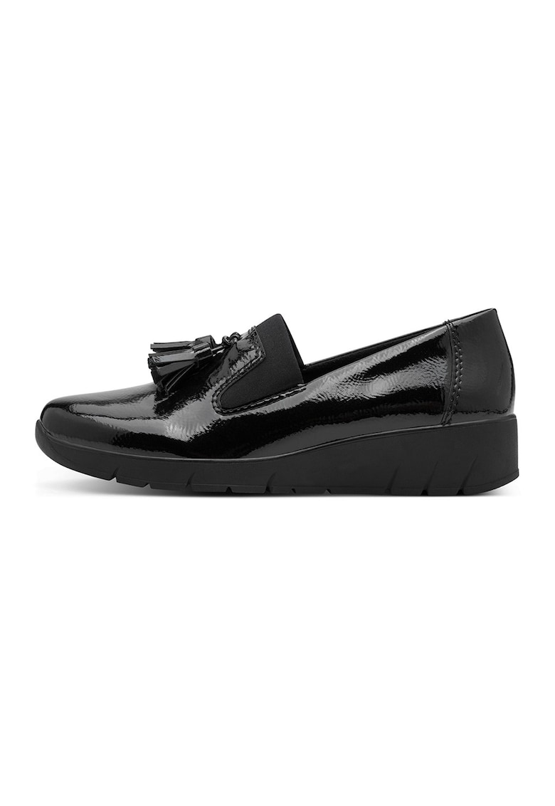Pantofi loafer cu aspect lacuit