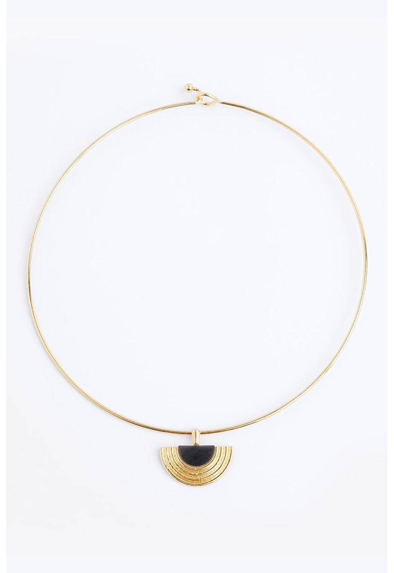 Colier de lama cu pandantiv semirotund