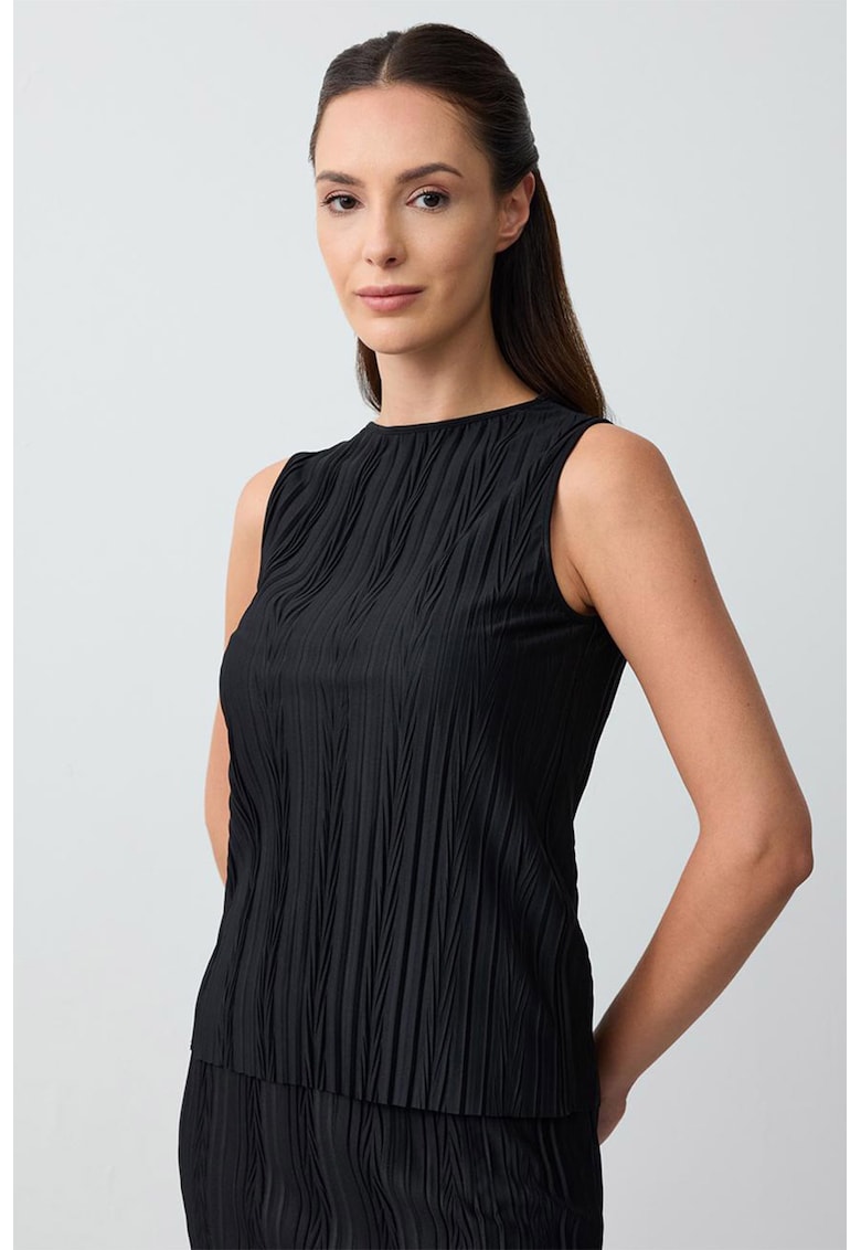 Bluza slim-fit cu model uni