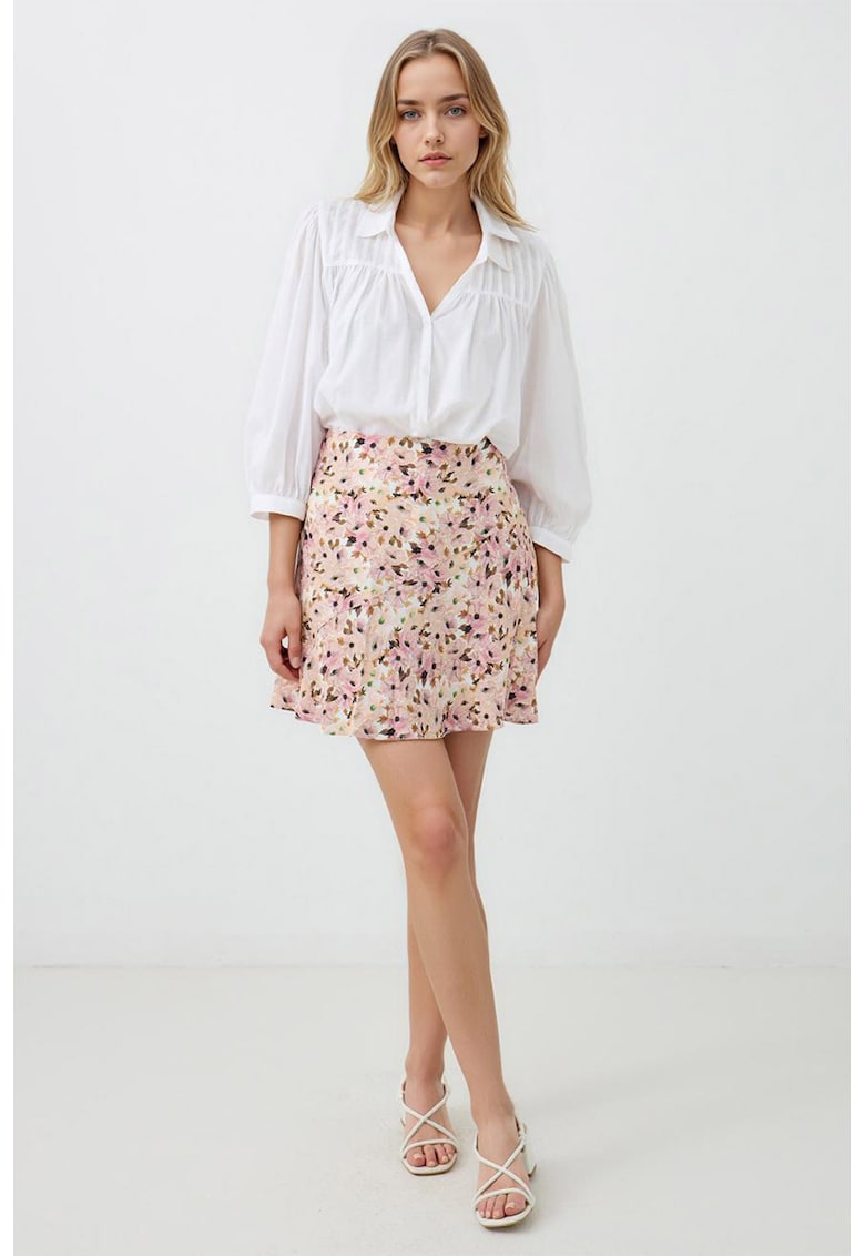 Fusta mini cu model floral