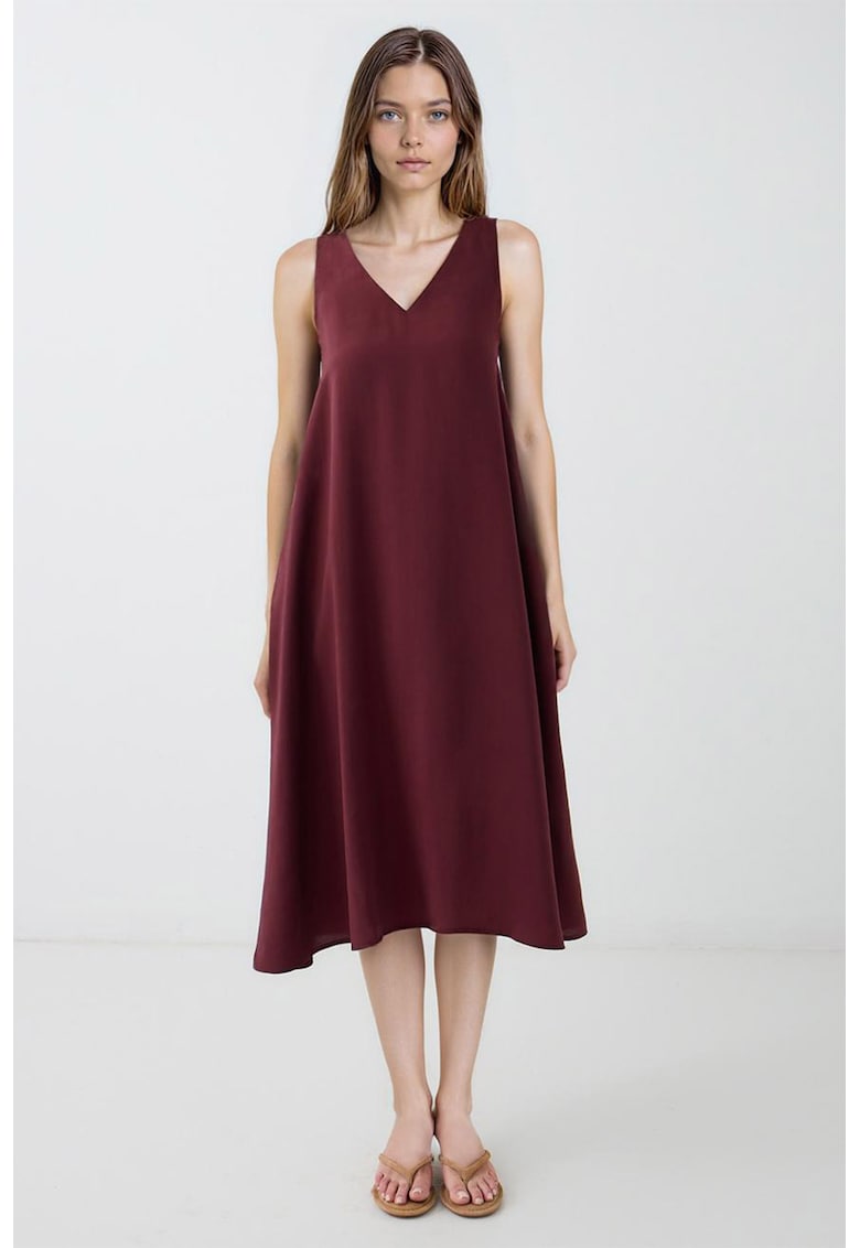 Rochie din amestec de modal cu decolteu in V