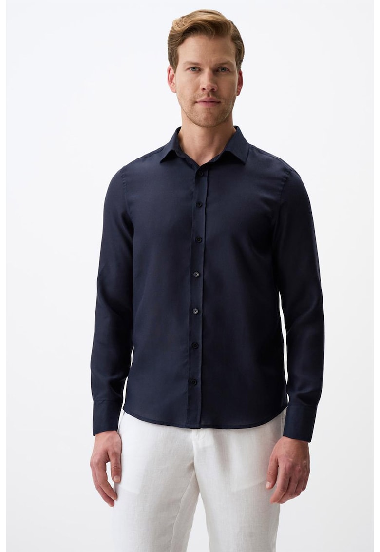 Camasa regular fit din tencel - Albastru ultramarin
