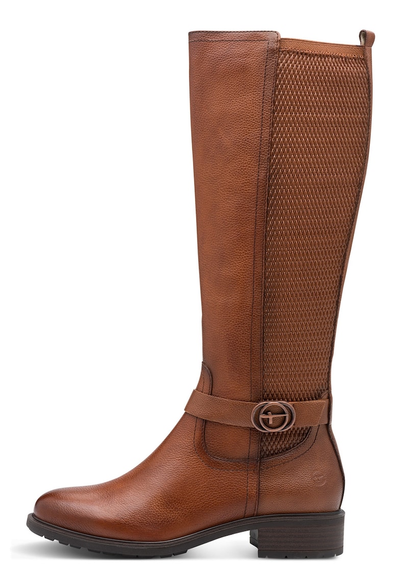 Cizme medii cu toc masiv