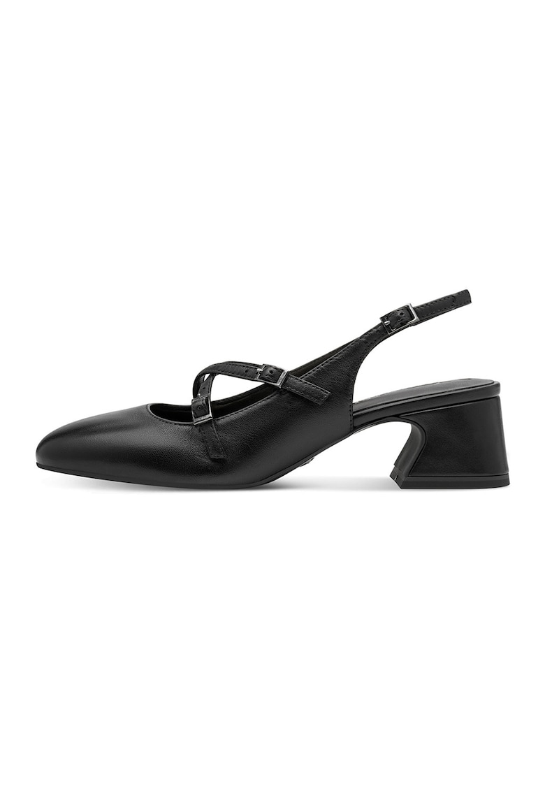 Pantofi din piele cu varf patrat Pantofi din piele cu varf patrat