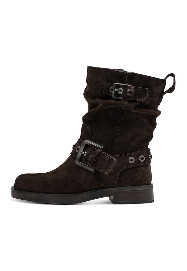 Ghete de piele cu bareta decorativa cu catarama