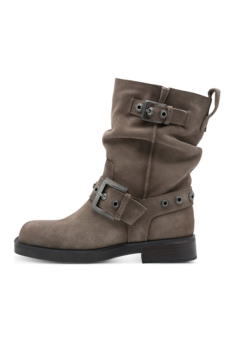 Ghete de piele cu bareta decorativa cu catarama