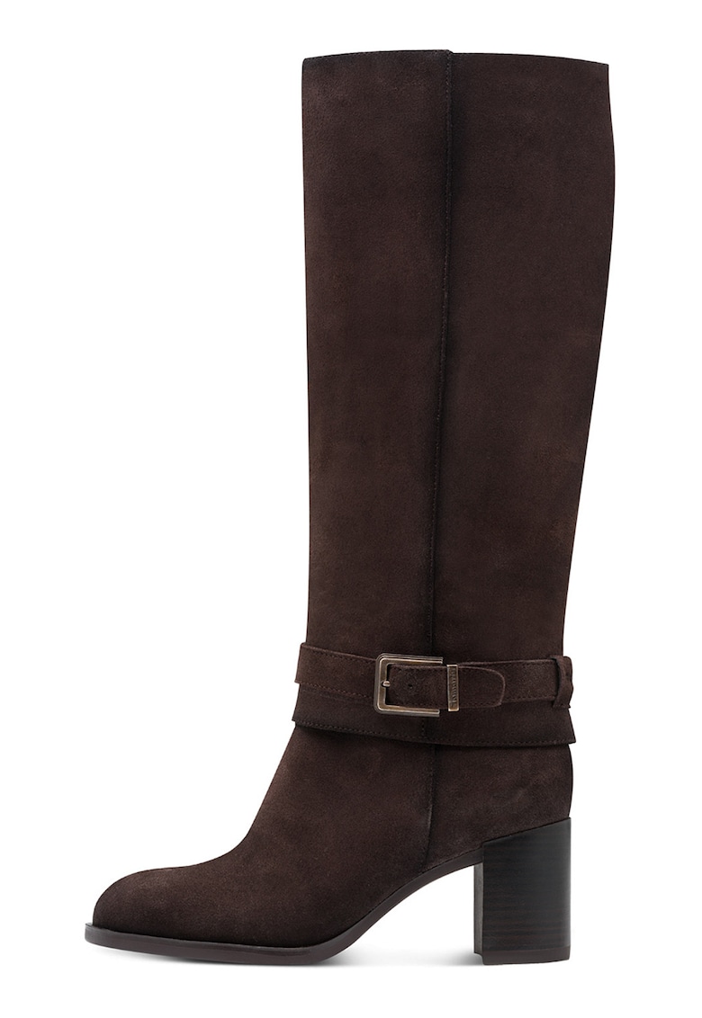 Cizme cu segmente de piele - Maro cognac - Tamaris - imagine 1