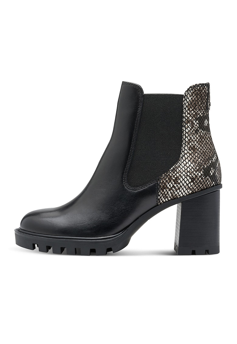 Botine Chelsea de piele si piele ecologica