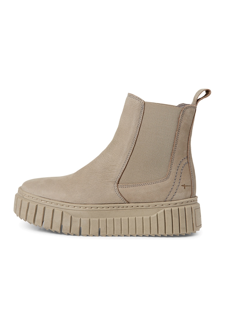 Ghete Chelsea flatform de piele