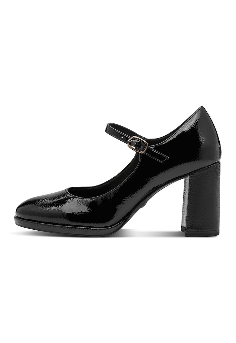 Pantofi din piele ecologica cu toc masiv