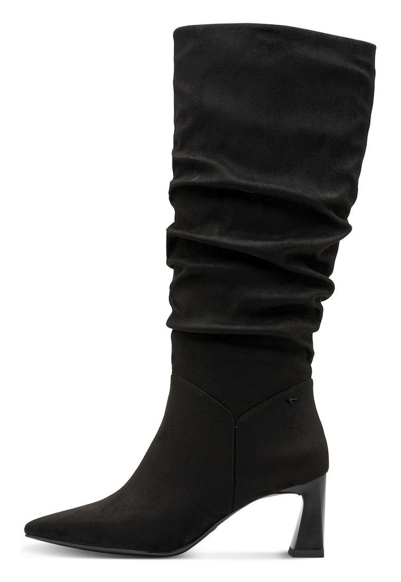 Cizme mid-calf de piele intoarsa sintetica