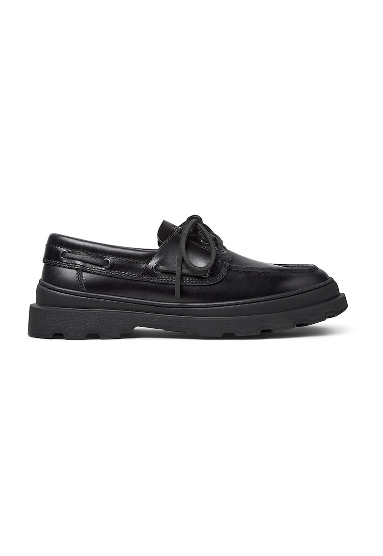 Pantofi boat de piele - Negru