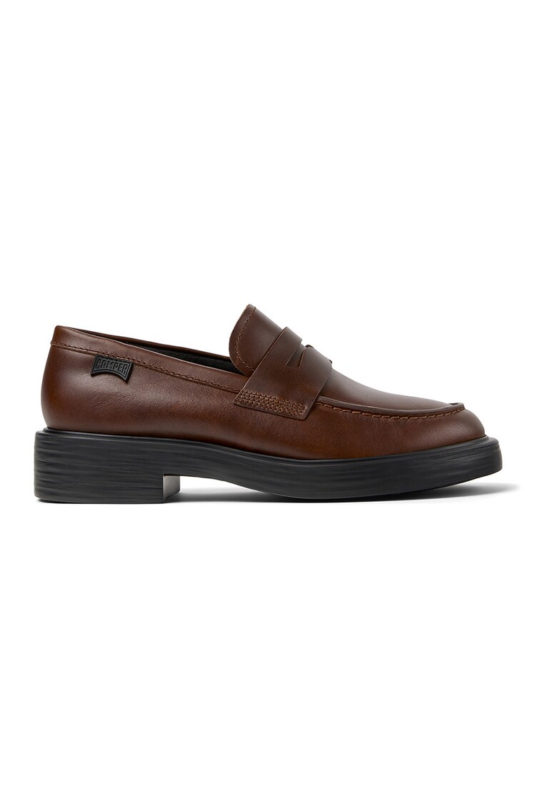 Pantofi loafer de piele Dean - Maro cognac