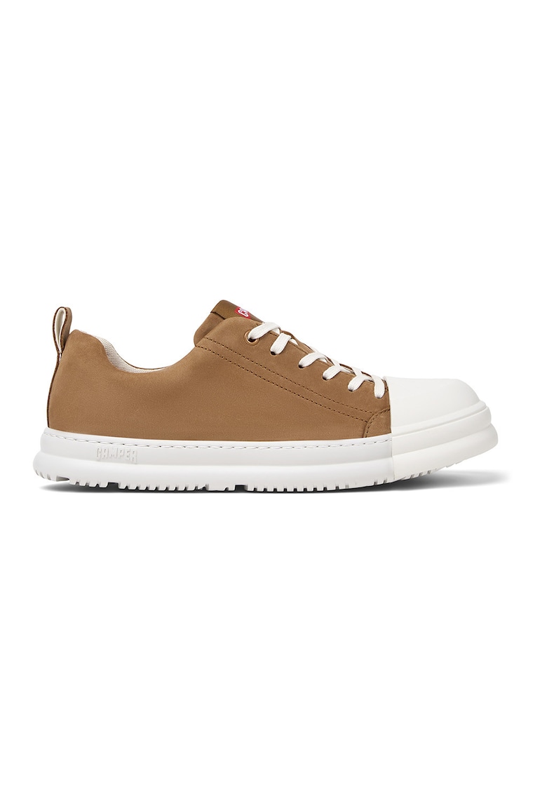 Pantofi sport de piele cu sireturi - Caramel