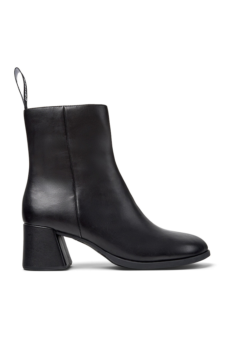 Ghete din piele cu toc masiv