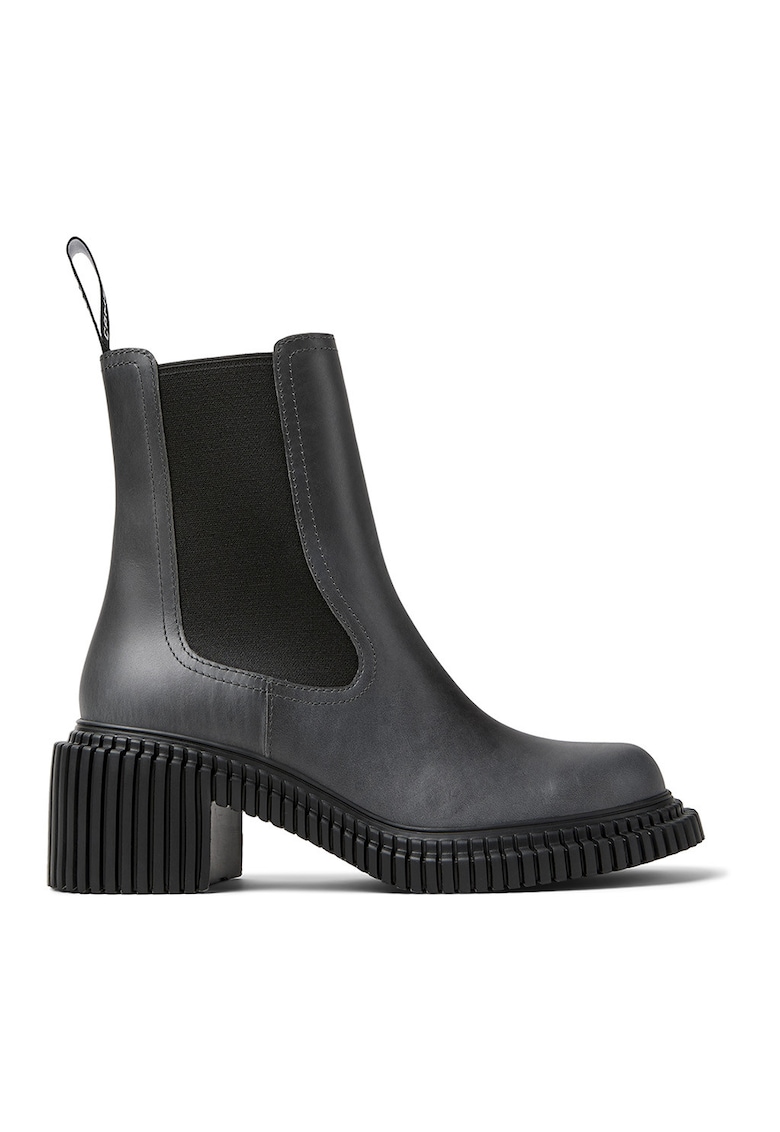 Ghete Chelsea din piele - Negru