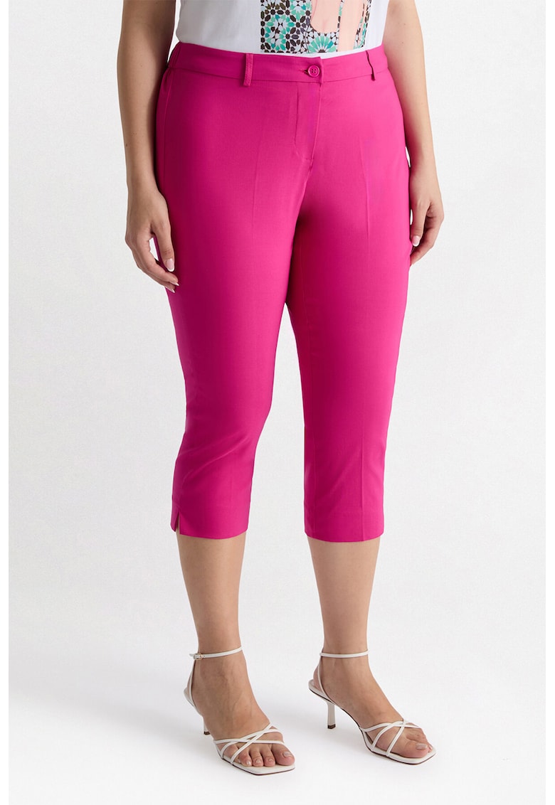 Pantaloni capri cu talie medie