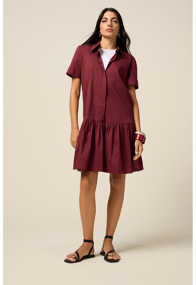 Rochie scurta lejera - Maro cognac