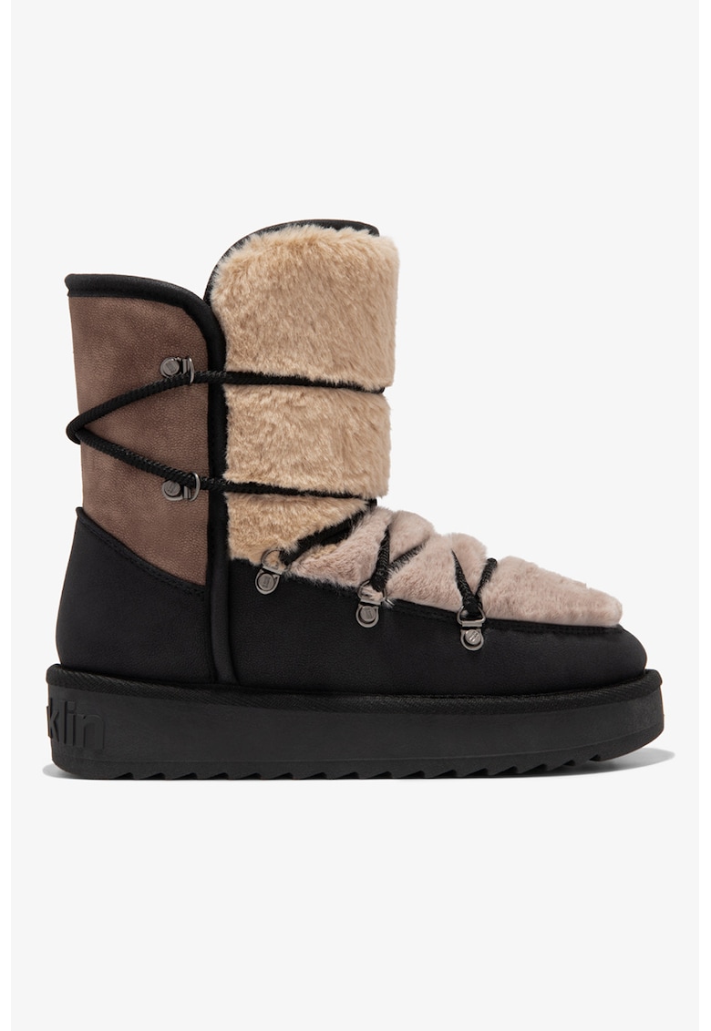 D. Franklin - Cizme din blana sintetica cu talpa flatform